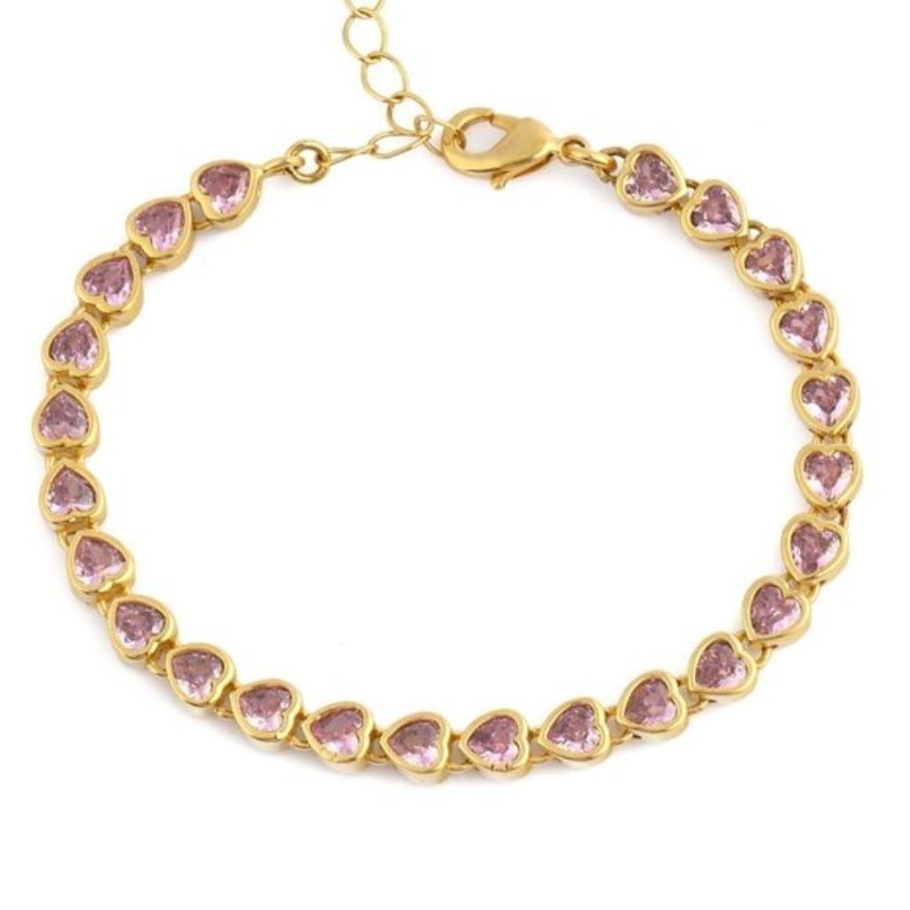 Heart Tennis Bracelet N636